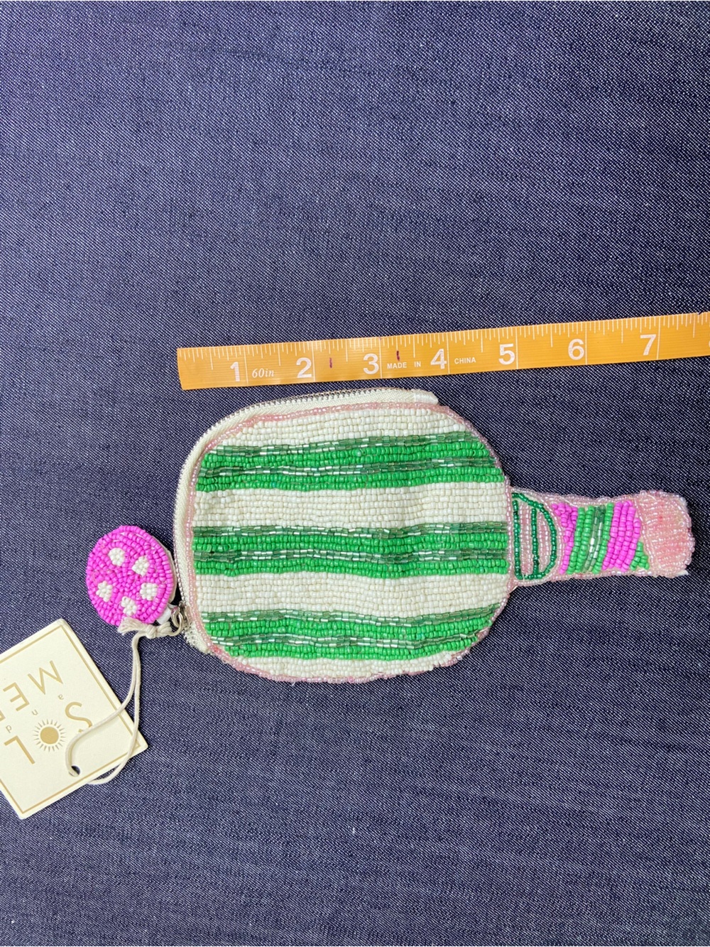 Beaded Tennis Racket wallet